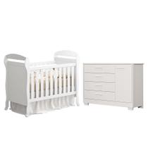 Jogo de Quarto Infantil Cômoda Zaki e Berço Mini Cama Danny - Reller Móveis