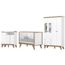Jogo de Quarto Infantil Confete Branco/Jequitiba - Henn Jogo de Quarto Infantil Confete Branco/Jequitiba - Henn
