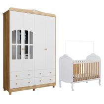 Jogo de Quarto Infantil Elô com Janela Guarda Roupa e Berço - Móveis Peroba