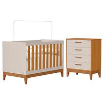 Jogo de Quarto Infantil Flip Cômoda 4 Gavetas e Berço Americano - Reller Móveis