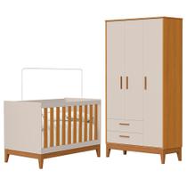 Jogo de Quarto Infantil Flip Guarda Roupa 3 Portas e Berço Americano - Reller Móveis