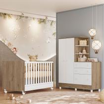 Jogo de Quarto Infantil Gr e Cômoda e Berço 1340 Doce Sonho