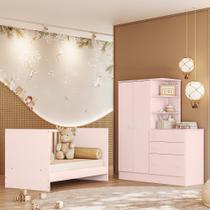 Jogo de Quarto Infantil Gr e Cômoda e Berço 1340 Doce Sonho