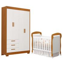 Jogo de Quarto Infantil Guarda Roupa Zaki e Berço Mini Cama Danny - Reller Móveis