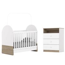 Jogo de Quarto Infantil Magia com Cômoda e Berço - Móveis Henn Jogo de Quarto Infantil Magia com Cômoda e Berço - Móveis Henn