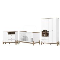 Jogo de Quarto Infantil Ternura Branco/Jequitibá - Henn Jogo de Quarto Infantil Ternura Branco/Jequitibá - Henn