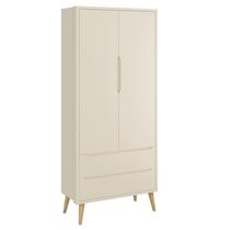 Jogo de Quarto Infantil Theo Guarda Roupa 2 Portas e Cômoda com Pés Madeira Natural - Reller Móveis Jogo de Quarto Infantil Theo Guarda Roupa 2 Portas e Cômoda com Pés Madeira Natural - Reller Móveis