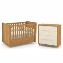 Jogo de Quarto Infantil Tutto New com Berço e Cômoda 4 Gavetas Freijó/Off White - Matic Móveis Jogo de Quarto Infantil Tutto New com Berço e Cômoda 4 Gavetas Freijó/Off White - Matic Móveis