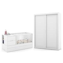 Jogo de Quarto Infantil Tutto New com Guarda Roupa 2 Portas de Correr e Berço Multifuncional Formare - Matic Móveis Jogo de Quarto Infantil Tutto New com Guarda Roupa 2 Portas de Correr e Berço Multifuncional Formare - Matic Móveis