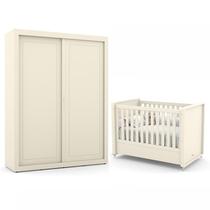 Jogo de Quarto Infantil Tutto New com Guarda Roupa 2 Portas e Berço Off White - Matic Móveis Jogo de Quarto Infantil Tutto New com Guarda Roupa 2 Portas e Berço Off White - Matic Móveis