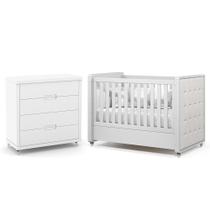 Jogo de Quarto Infantil Tutto New Cômoda 4 Gavetas e Berço com Capitonê - Matic Móveis Jogo de Quarto Infantil Tutto New Cômoda 4 Gavetas e Berço com Capitonê - Matic Móveis