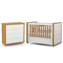 Jogo de Quarto Infantil Tutto New Cômoda 4 Gavetas e Berço com Capitonê - Matic Móveis Jogo de Quarto Infantil Tutto New Cômoda 4 Gavetas e Berço com Capitonê - Matic Móveis