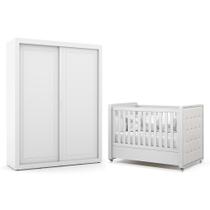 Jogo de Quarto Infantil Tutto New Guarda Roupa 2 Portas e Berço com Capitonê - Matic Móveis