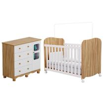 Jogo de Quarto Infantil Uli Cômoda e Berço - Móveis Peroba Jogo de Quarto Infantil Uli Cômoda e Berço - Móveis Peroba