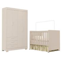Jogo de Quarto Infantil Zaki Guarda Roupa e Berço Katatau - Reller Móveis