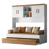 Jogo de Quarto Ônix Aéreo 4 Portas e Bicama Flex com Colchões Physical D20 - Peternella Móveis