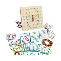 Jogo De Quebra-Cabeça De Formas Em Madeira Montessori Para Ensino De Geometria E Matemática Para