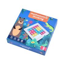Jogo de quebra-cabeça de Tetris de madeira, brinquedo matemático e lógico para crianças