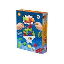 Jogo de Quebra-Cabeça Hexagonal Pakitoys Tetris - Montar e Encaixar Blocos Coloridos Jogo de Quebra-Cabeça Hexagonal Pakitoys Tetris - Montar e Encaixar Blocos Coloridos