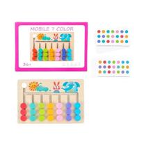 Jogo De Quebra-Cabeça Lógico Colorido Montessori Para Crianças, Brinquedo De Tabuleiro De Xadrez