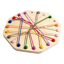 Jogo de quebra-cabeça Wooden Octagonal Rope Untangling para crianças