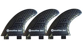 Jogo De Quilha Soulfins Sm1 Preto - Padrão De Encaixe Fcs1 Jogo De Quilha Soulfins Sm1 Preto - Padrão De Encaixe Fcs1