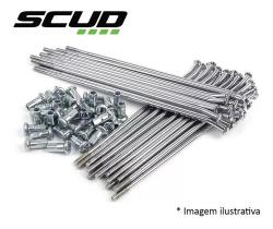 Jogo De Raio Zincado Traseiro Biz 100/125 Scud
