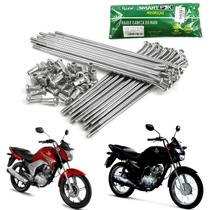 Jogo de raios cromado traseiro 4mm smartfox honda cg titan 125 titan 150 fan 150 Jogo de raios cromado traseiro 4mm smartfox honda cg titan 125 titan 150 fan 150