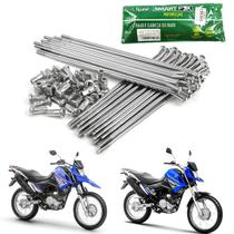 Jogo de raios dianteiro 3,5mm cromado smartfox yamaha xtz crosser 150 e 2014 a 2021