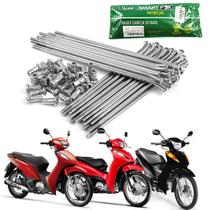 Jogo de raios dianteiro cromado 3,2mm smartfox honda biz 100 biz 110 biz 125 Jogo de raios dianteiro cromado 3,2mm smartfox honda biz 100 biz 110 biz 125