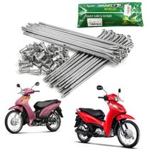 Jogo de raios dianteiro cromado 4mm smartfox honda c100 biz 100 biz 110 biz 125 Jogo de raios dianteiro cromado 4mm smartfox honda c100 biz 100 biz 110 biz 125