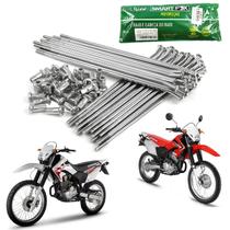 Jogo de raios dianteiro cromado 4mm smartfox honda xr tornado 250 2001 a 2009