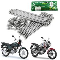 Jogo de raios dianteiro inox 3,5mm smartfox honda cg titan fan 125 150 ks kse