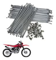 Jogo De Raios Em Inox 4mm Dianteiro E Traseiro Crf 230 Kit