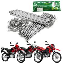 Jogo de raios traseiro cromado 3,5mm smartfox honda nxr bros 125 150 160 Jogo de raios traseiro cromado 3,5mm smartfox honda nxr bros 125 150 160