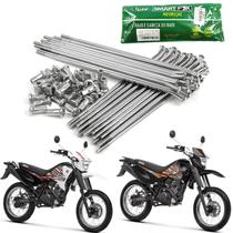 Jogo de raios traseiro cromado 3,5mm smartfox yamaha xtz 125 x xtz125 x 2008 - 2016 Jogo de raios traseiro cromado 3,5mm smartfox yamaha xtz 125 x xtz125 x 2008 - 2016