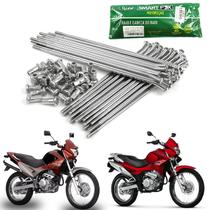 Jogo de raios traseiro cromado 4mm smartfox honda nx falcon 400 nx4 1999 - 2008 Jogo de raios traseiro cromado 4mm smartfox honda nx falcon 400 nx4 1999 - 2008