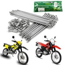 Jogo de raios traseiro cromado 4mm smartfox honda xr 250 tornado 250 2001 - 2008