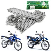 Jogo de raios traseiro cromado 4mm smartfox yamaha xtz 125 xtz 225