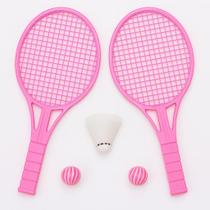 Jogo de Raquetes Infantil com Peteca e Bola Cor Rosa