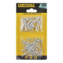 Jogo de Rebites Pro 50 Peças 20un 5x10mm & 30 um