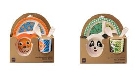 Jogo de Refeição Infantil Leão e Panda - Yangzi Jogo de Refeição Infantil Leão e Panda - Yangzi