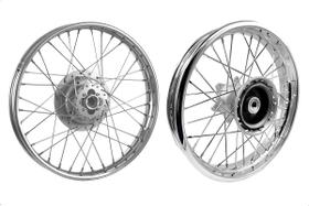 Jogo De Roda Raiada 4mm Tambor Bros 125 150 160 Alinhada