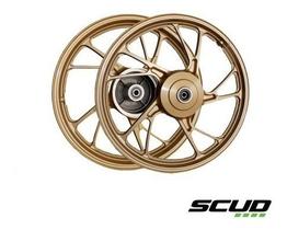 Jogo De Roda Scud Titan 150 04/13 Ks Dourado Pé De Galinha