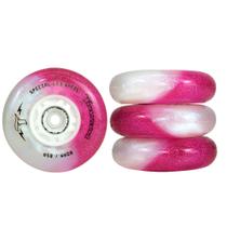 Jogo de Rodas Traxart LED Special Glitter Pink e Branco 80mm/85A