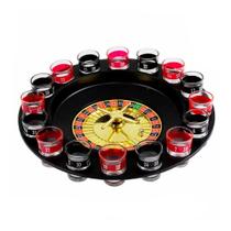 Jogo De Roleta Drink Shot 16 Copos Vidro Bebida Cassino - Javick