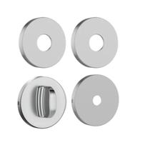 Jogo de Roseta Banheiro Classic Redonda Inox Escovado 50mm Stam Jogo de Roseta Banheiro Classic Redonda Inox Escovado 50mm Stam
