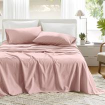Jogo de Roupa de Cama Comfort Spaces Solteiro 100% Algodão Rosa Jogo de Roupa de Cama Comfort Spaces Solteiro 100% Algodão Rosa