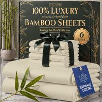 Jogo de Roupa de Cama DECOLURE Viscose de Bambu Queen 6 Peças Refrescante Jogo de Roupa de Cama DECOLURE Viscose de Bambu Queen 6 Peças Refrescante