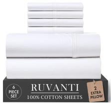 Jogo de Roupa de Cama RUVANTI King 100% Algodão Percal Branco
